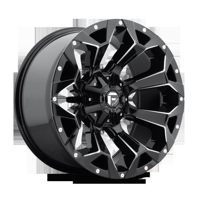 FUEL Off-Road Assault D576 Wheel, 20x9 with 5 on 5.5/5 on 150 Bolt Pattern - Gloss Black Milled - D57620907057